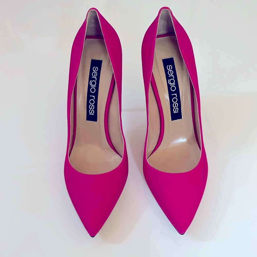 Satin Pink Pumps Sz IT 40.5